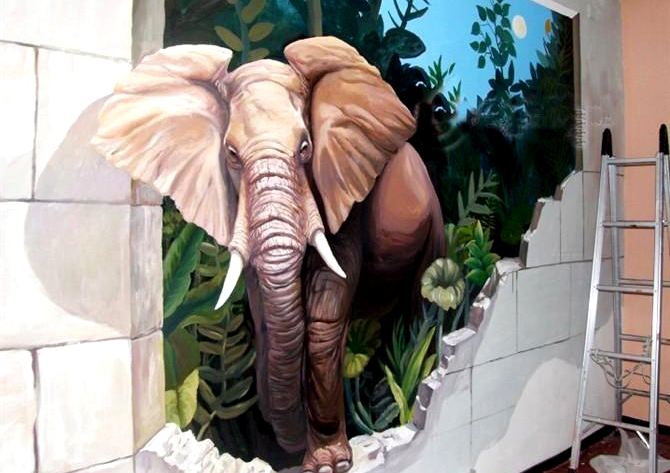 3d立体画 - 3d彩绘_北京墙绘_墙体彩绘_北京彩绘汽车彩绘_墙体彩绘