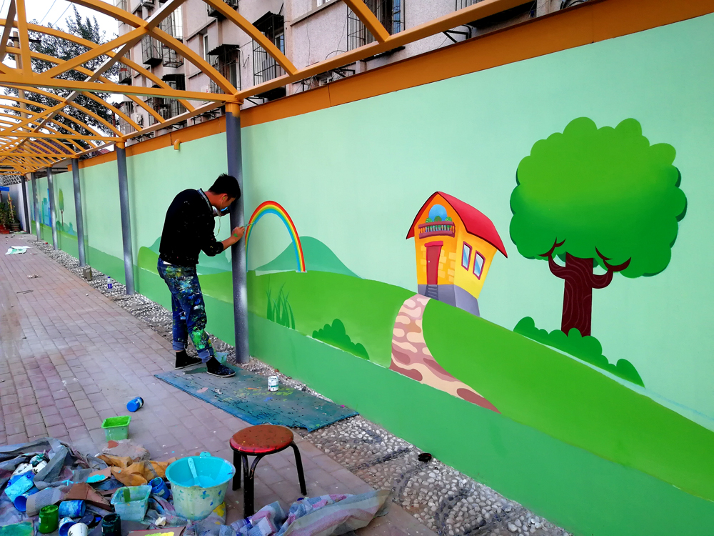 北京通州培智学校文化墙 - 3d彩绘_北京墙绘_墙体彩绘_北京彩绘_墙体