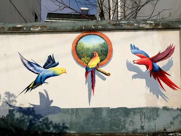 3d立体画_北京彩绘_墙体彩绘_墙绘壁画_北京峰度彩绘艺术